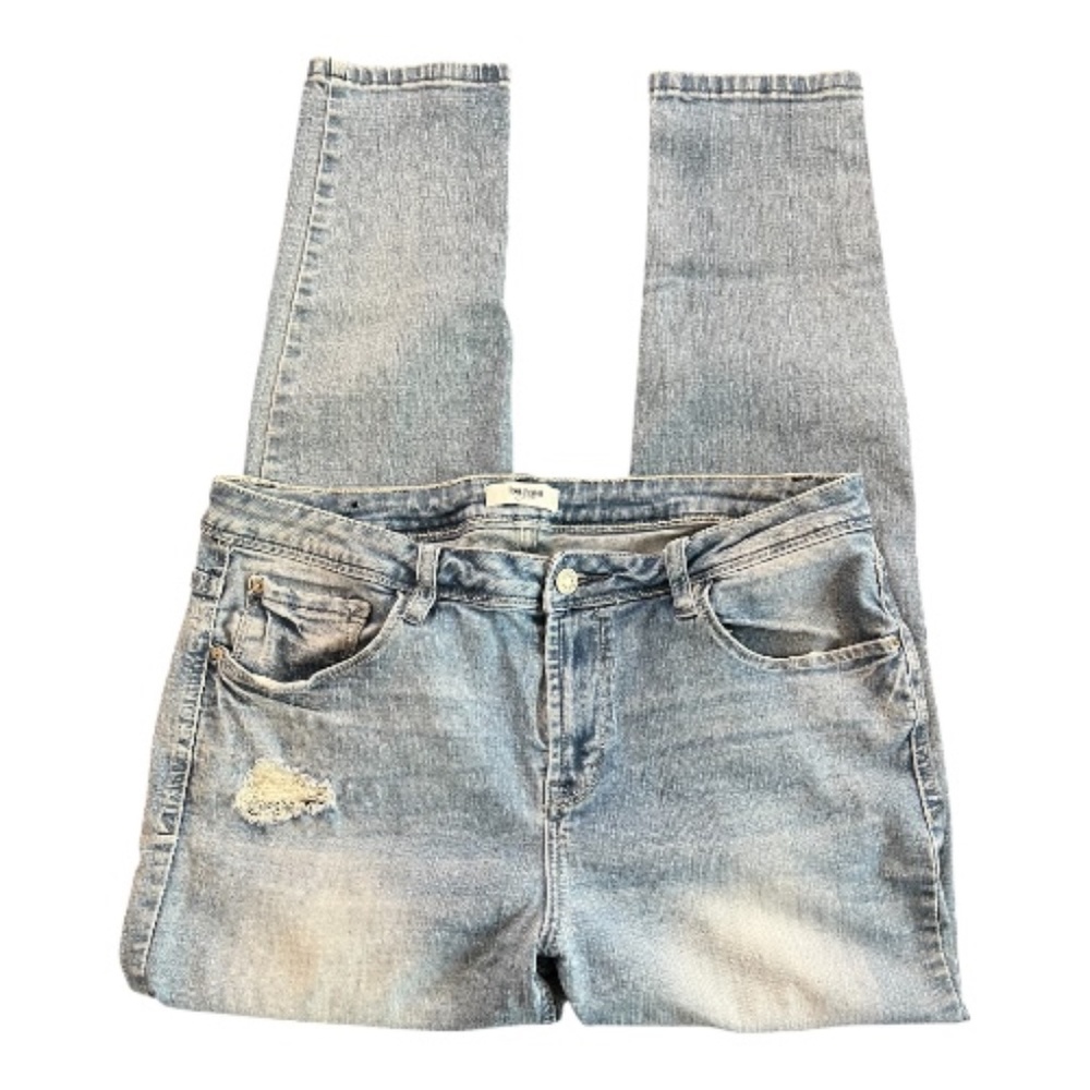 EUC Kensie Effortless ankle mid rise distressed jeans | size 12 - Picture 1 of 9
